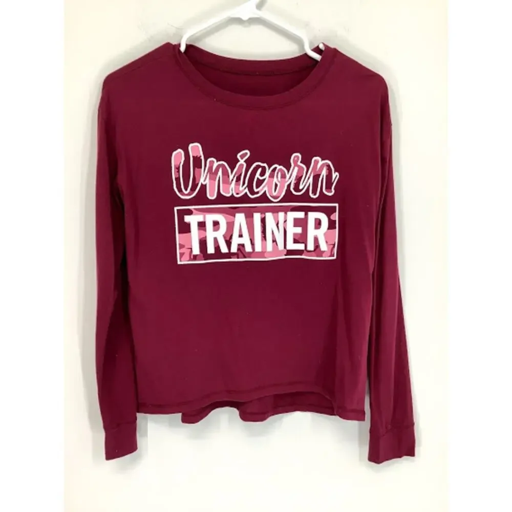 Justice Girl’s Unicorn Trainer Graphic T-Shirt Kid’s Youth Size 14/16